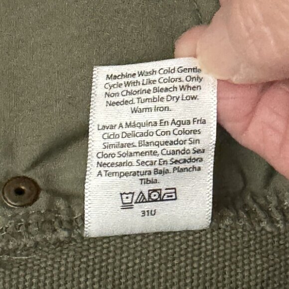 NO‎ BOUNDARIES Canvas Carpenter Pants Unisex Green Artichoke Slouch Grunge NEW - Picture 6 of 8